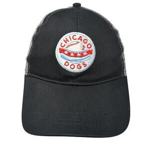 Chicago Dogs Fans First Strapback Trucker Hat Black One Size Adjustable APC